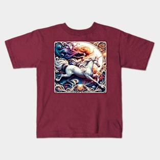 art nouveau unicorn Kids T-Shirt